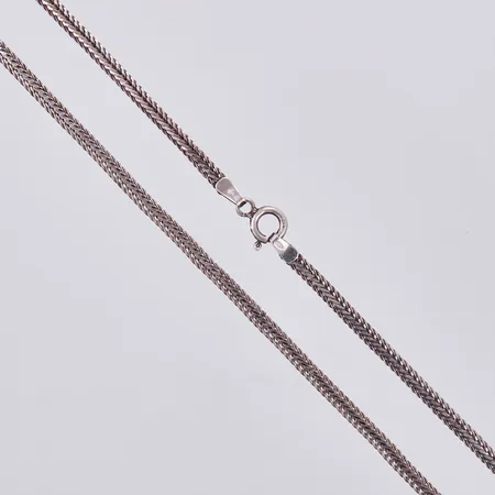 Kedjor, Flätad, längd: ca 60cm, bredd: ca 4mm, silver, 925/1000 Vikt: 8,1 g