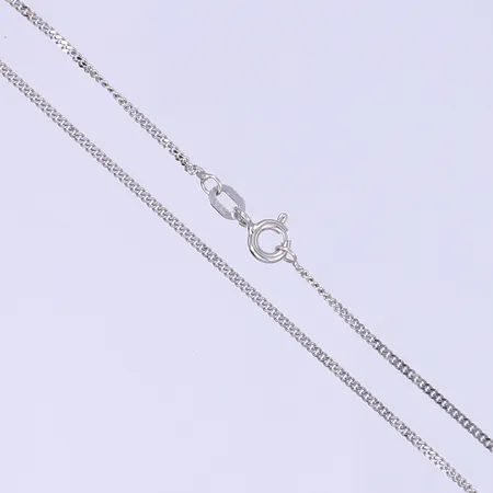 Halskedja pansar, 45cm, bredd 1mm, vitguld, 18K Vikt: 2,6 g