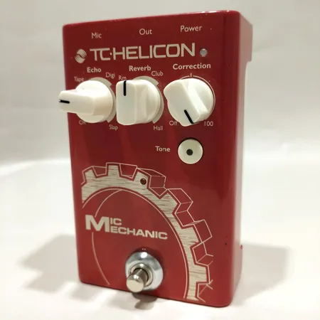 Effektpedal TC Helicon 2, Mic Mechanic, 8 Reverb & Echo-förinställningar, mikrofonförförstärkare, 9V/300mA, serienummer: 20902024, repor,  Vikt: 0 g