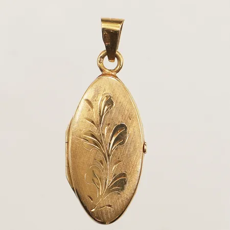 Medaljong, längd 40mm, bredd 15mm, 18K Vikt: 6 g