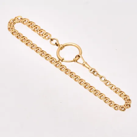 Fickurskedja i 18K guld, 26cm, Bismarck, bredd 4,6-6,9mm, vikt 17,82g.