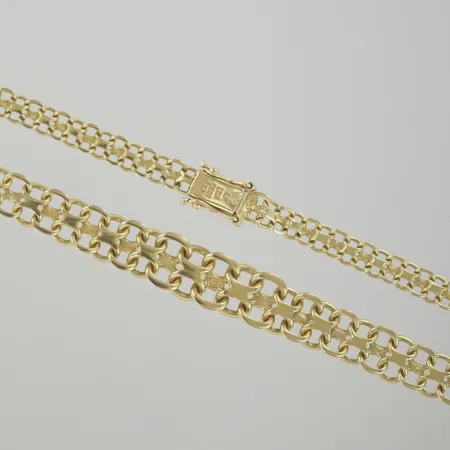 Halskedja X-länk, längd 42,5 cm, bredd 5-9,5 mm, 18K Vikt: 25,5 g