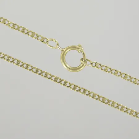 Halskedja pansar, längd 41,5 cm, bredd 2,5 mm, vridna länkar/def lås,18K Vikt: 7,6 g