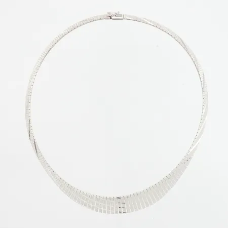 Collier halvstelt, 40cm, bredd: 3,5-15mm, GFAB, silver 925/111 Vikt: 21,4 g