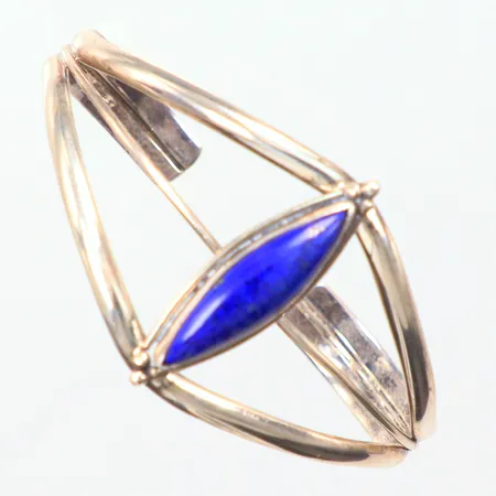 Armband Lapis Lazul, stelt silver 925/1000, Ø62mm Vikt: 19 g
