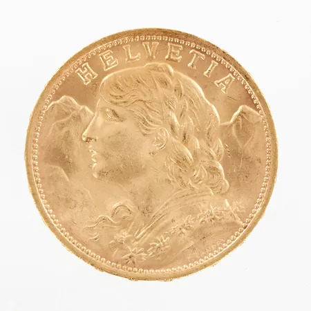 Mynt, 20 Franc 1927, Ø21mm, 21K Vikt: 6,5 g