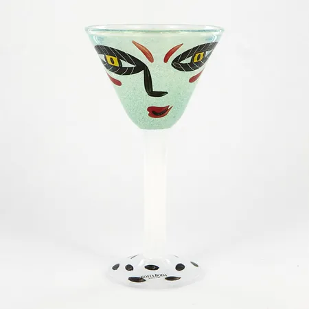 Pokal/vinglas Kosta Boda Artist Collection, Ulrica Hydman Vallien, höjd: 18cm, Ø10cm, etikettmärkt, signerad nummer 96822, kartong Vikt: 0 g Skickas med paket.