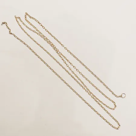 Kedja Ankar, längd 56cm, bredd 1,5mm, defekt, av, ostämplat, 14K  Vikt: 2,7 g