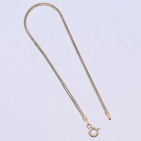 Armband Rävsvans, längd 18,5 cm, bredd 2 mm, 18K. Vikt: 1,9 g