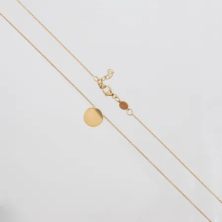 Collier, platta, längd ca 40,5-42,8cm, bredd 0,5-10mm, 9K Vikt: 2 g