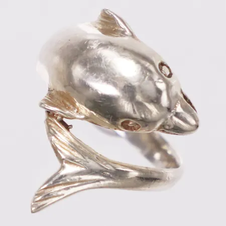 Ring, delfin, stl 16½, bredd 2,8-21mm, silver 925/1000 Vikt: 3,1 g