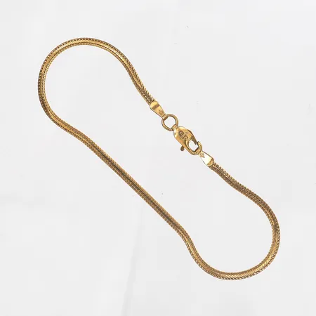 Armband, Rävsvans, längd: 18,5cm, bredd 2mm, Balestra, 18K guld Vikt: 2,4 g