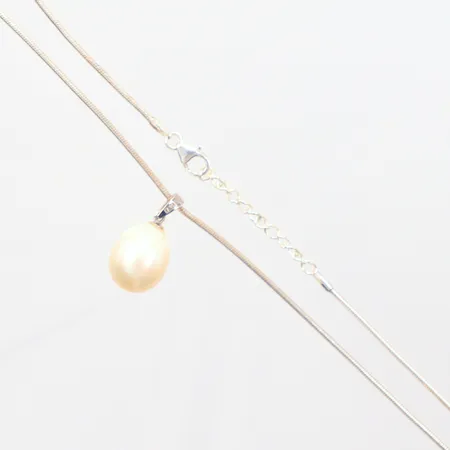 Collier guldfynd, pärla, silver 925/1000, längd 43cm Vikt: 7,3 g