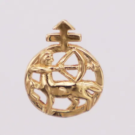 Hänge, skytten, längd 13mm, bredd 10mm, 18K Vikt: 0,8 g