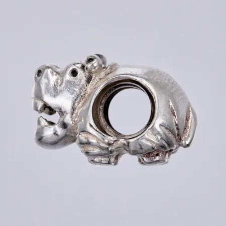 Berlock, Flodhäst, Pandora, längd: ca 1,4cm, bredd: ca 5-12mm, 925/1000, silver Vikt: 4,8 g