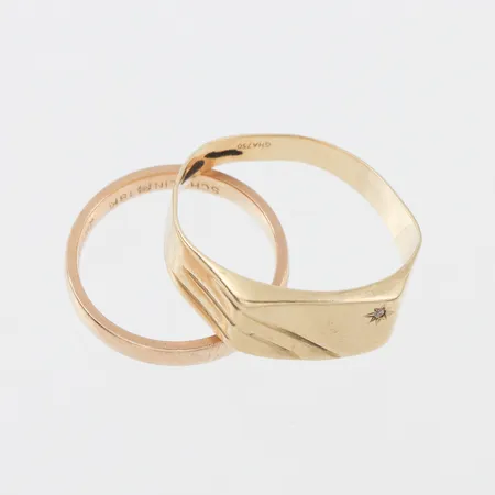 Trasigt guld, 18k. Vikt: 5 g