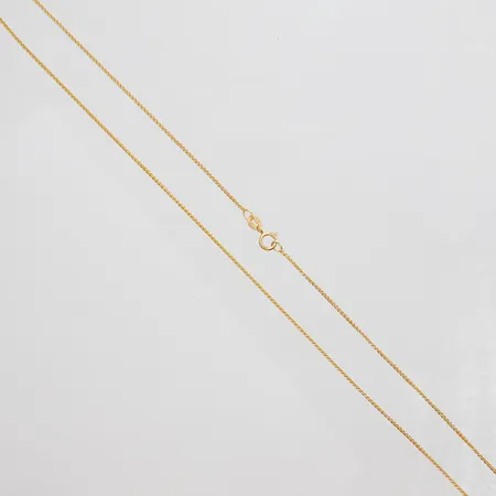 Kedja rävsvans, längd ca 46cm, bredd 0,8mm, 9K Vikt: 1,7 g