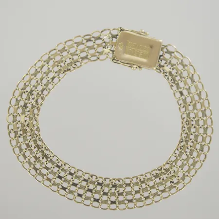 Armband X-länk, längd 20 cm, bredd 1 cm, defekt länk, 18K Vikt: 14,2 g