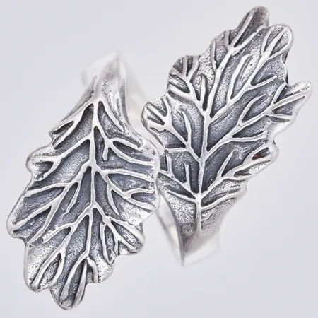 Ring, Löv, stl: 18, bredd: ca 4-35mm, 925/1000, silver Vikt: 6,5 g
