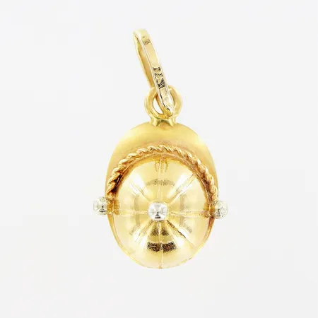 Hänge hjälm, 13x25mm, 18K Vikt: 1,6 g