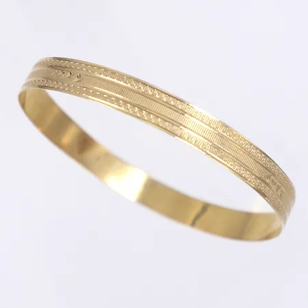 Armring, Ø65mm, bredd 8mm, ojämn, 14K Vikt: 8 g