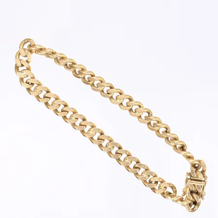 Armband Pansar, tillv. Jo'Ans, 19cm, bredd 6mm, bruksslitage, 18K Vikt: 25 g