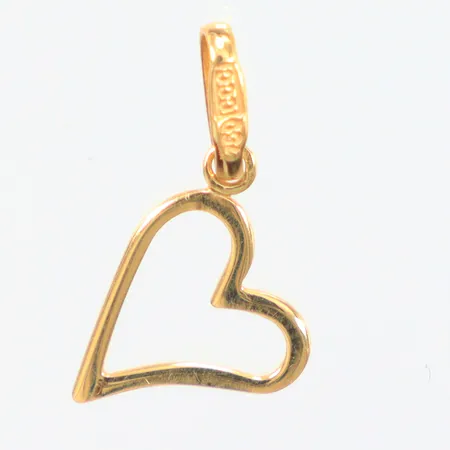 Hänge hjärta, 2cm, 18k Vikt: 0,6 g