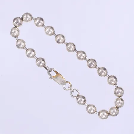 Armband, kullänk, 18,5cm, bredd 6mm, silver 925/1000  Vikt: 16,2 g