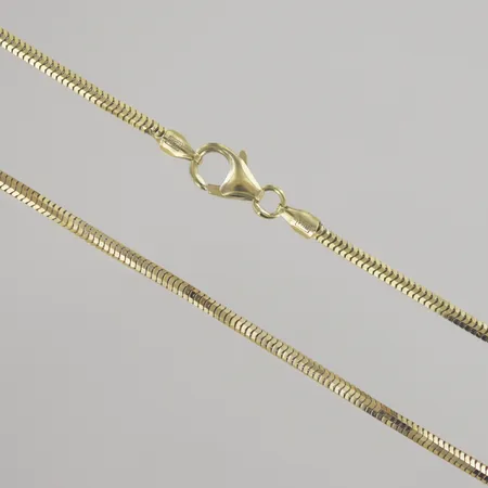 Halskedja ormlänk, längd 42 cm, bredd 1 mm, 18K Vikt: 9,9 g