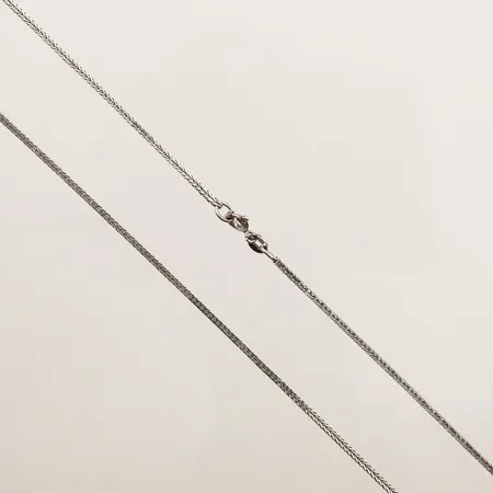 Kedja rävsvans, längd 44cm, bredd 1,3mm, vitguld, 18K Vikt: 4,4 g