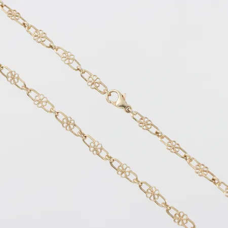 Collier, längd ca 55 cm, bredd 4.3 mm, 14k. Vikt: 9,4 g