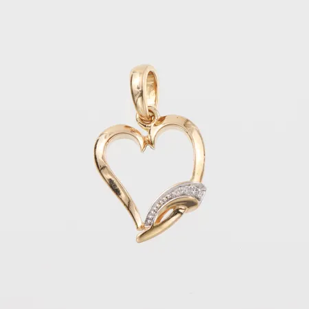 Hänge hjärta, höjd med ögla ca 24mm, 18k Vikt: 2,3 g