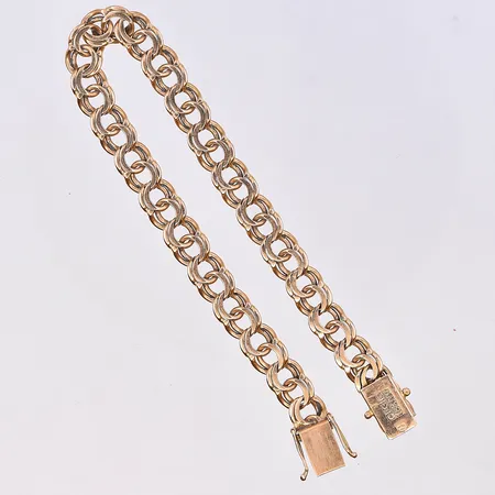 Armband Bismarck, längd 21 cm, bredd 8 mm, 18K. Vikt: 21,4 g