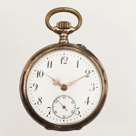 Mormorsur, boett i silver S800, manuell, 36mm, boettnr 20835, liten sekundvisare, repig, bruttovikt 34,1g