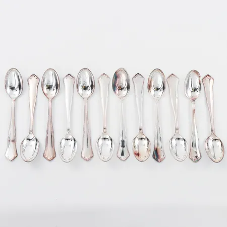 Kaffeskedar 12 st, längd ca 11.5 cm. Vikt: 141,3 g