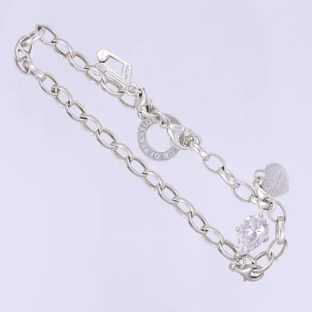 Hänge med berlocker, Thomas Sabo, 19,5cm, bredd 5mm, silver 925/1000  Vikt: 13,8 g