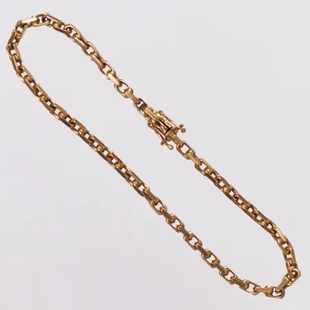 Armband, Ankar, längd 20cm, bredd 2,8mm, Guldvaruaktiebolaget G. Dahlgren & Co Ab, år 1947, 18K Vikt: 9,6 g