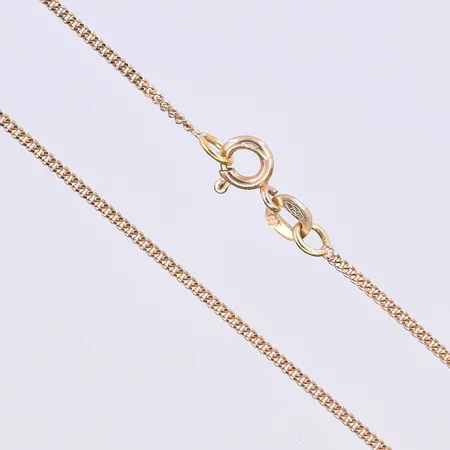 Kedja Pansar, längd 50 cm, bredd 1 mm, 18K. Vikt: 3,1 g