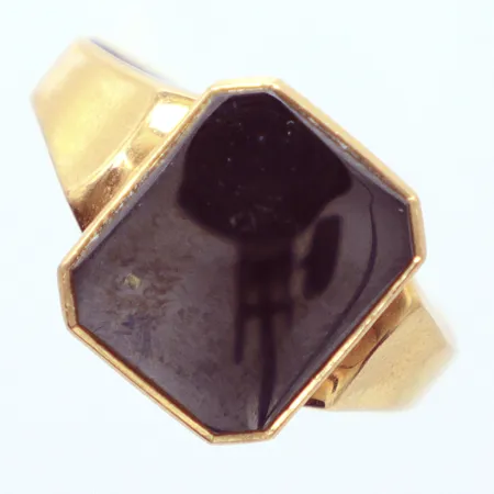 Klackring svart sten, Ø19 Vikt: 3,6 g