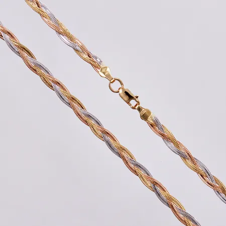 Kedja längd ca 41,1cm, bredd ca 4mm, vg/gg/rg, GFAB 18K Vikt: 6,6 g