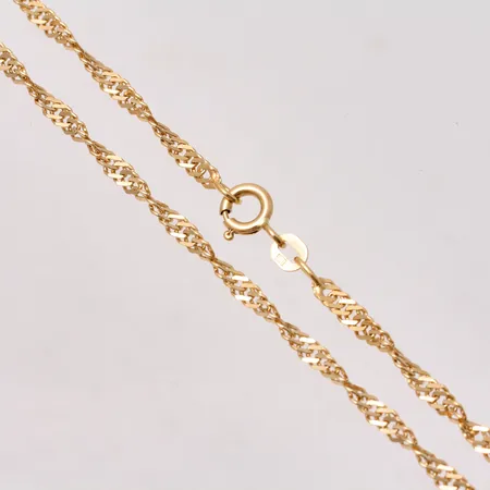  Kedja i 18K guld, 45cm, Singapore, bredd 2,7mm, tillverkad av Balestra, vikt 6,4g.