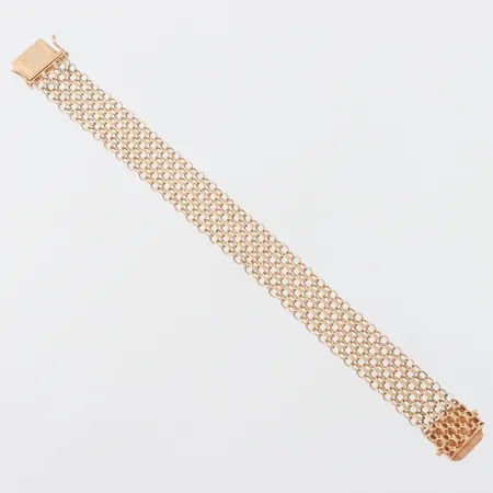Armband X-länk, Ädelsmycken Aktiebolag Stockholm, längd ca 18.5 cm, bredd 15.3 mm, 18k. Vikt: 18,9 g