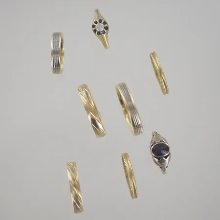 Ringar, gravyr/ojämnhet, 18K 15,46 gr 14K, 3,1 g Vikt: 18,6 g