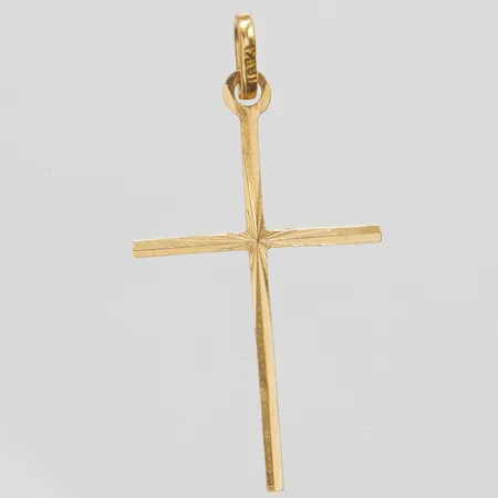 Hänge kors, längd ca 30mm, bredd 1-15,5mm, 18K Vikt: 0,6 g