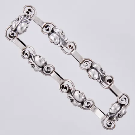 Armband, längd: ca 19, 2cm, bredd: ca 4-12mm, silver, 830/1000 Vikt: 14 g
