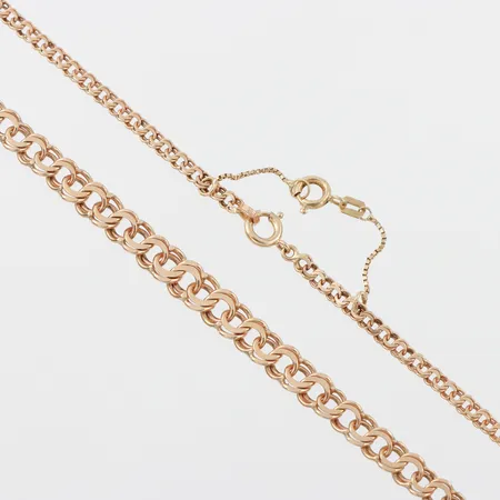 Collier Bismarck, längd ca 44 cm, bredd 2.8-6.1 mm, 18k. Vikt: 13,1 g