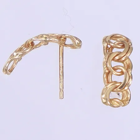 Ett par örhängen, Bismarck, 14x6mm, saknar snurrebussar, 18K Vikt: 1,3 g