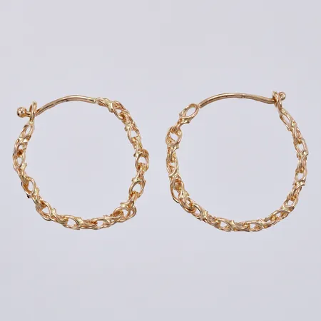 Ett par örhängen Bismarck, Ø 15mm, bredd ca 3mm, 18K Vikt: 1,7 g