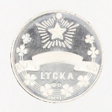 Hänge, lyckomynt, Ø21mm, ögla saknas, silver 830/1000 Vikt: 5,7 g