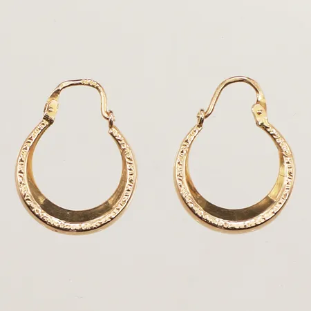 Ett par örhängen creoler, Ø15,8mm, bredd 3,4mm, 18K  Vikt: 1,6 g